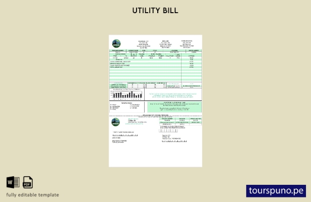 lista para imprimir plantilla de factura de servicios públicos de Tennessee Moun